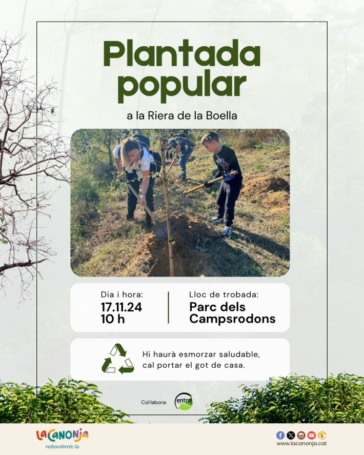 Plantada popular a la riera de la Boella